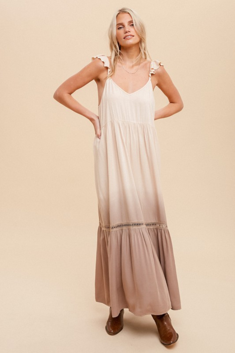 Champagne Dip Dyed Maxi