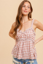 Load image into Gallery viewer, Our Song Gingham Top
