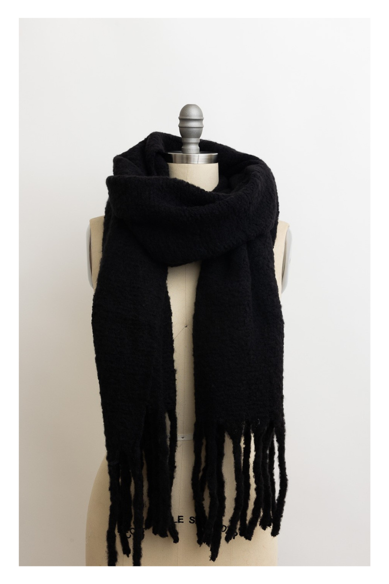 Ultra Soft Knit Scarf with Tassels