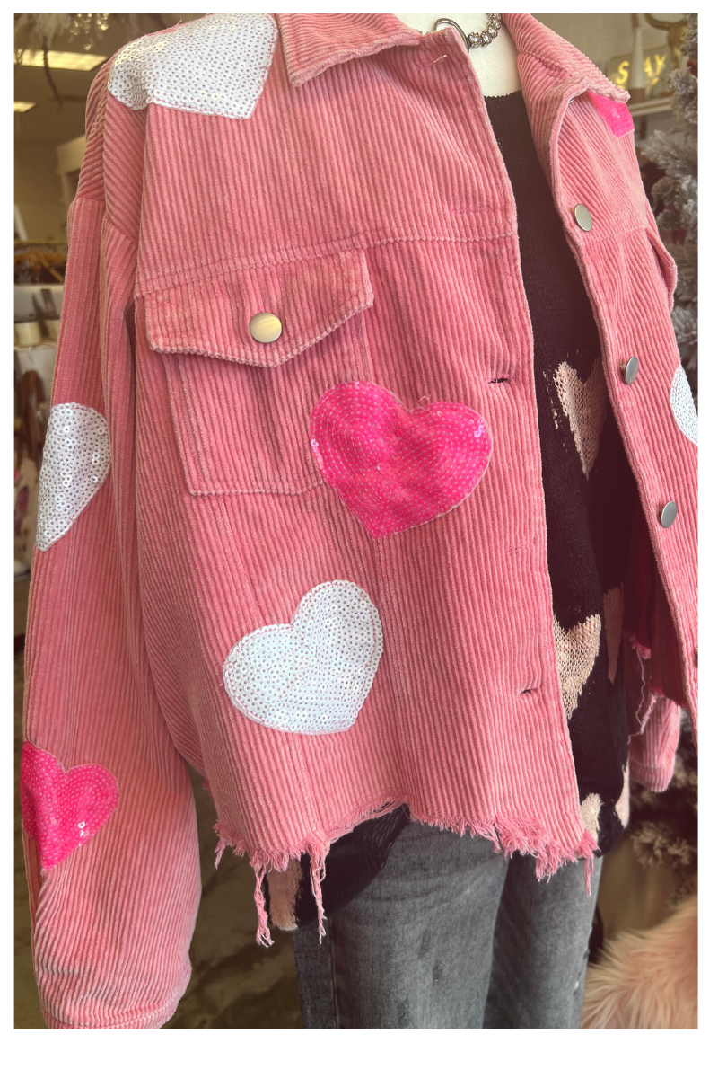 Corduroy Cupid & Hearts Jacket