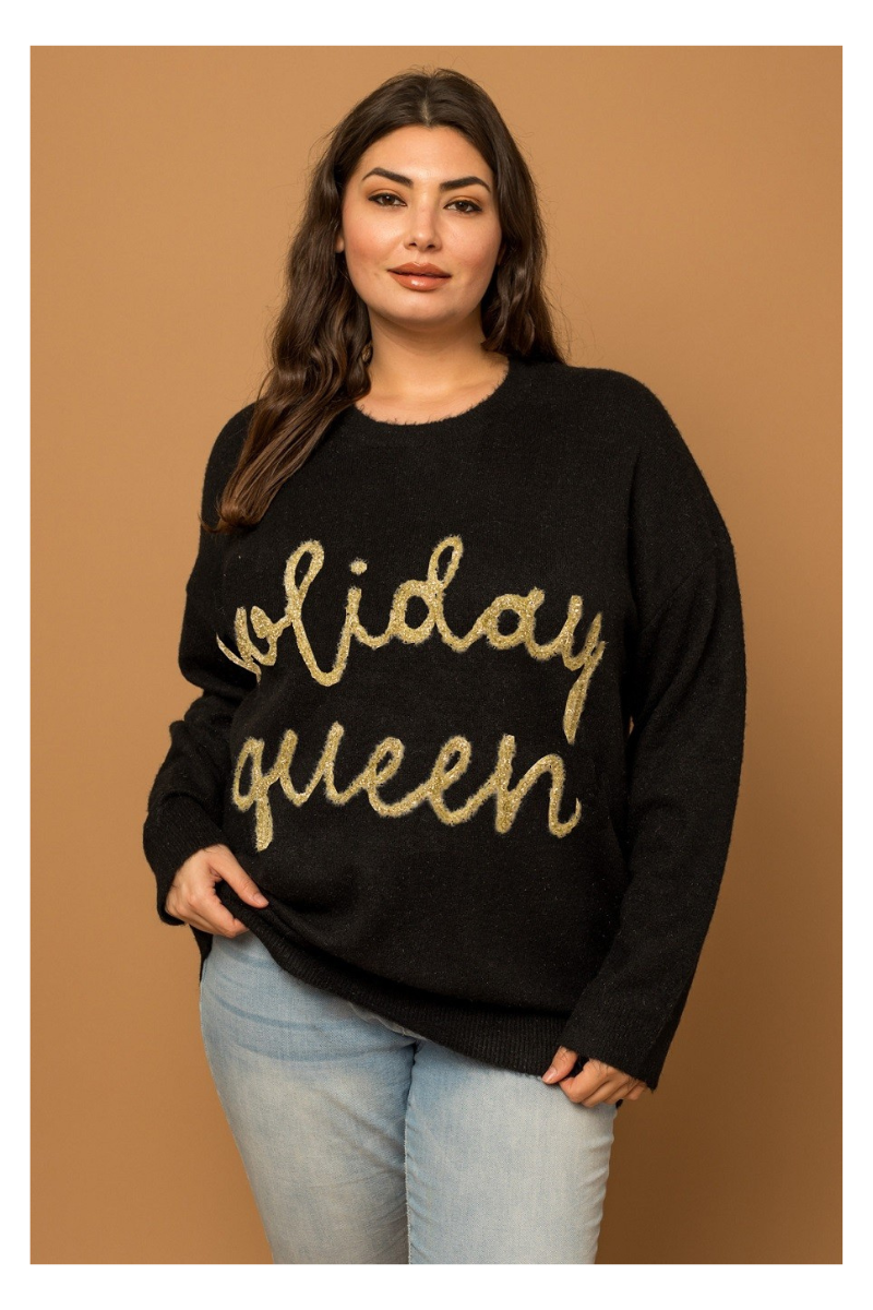 Curvy Holiday Queen Sweater