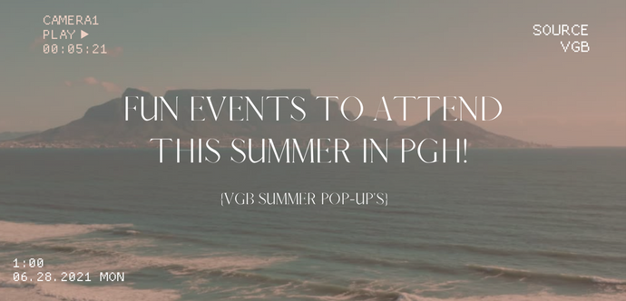 VGB Summer Pop Up's & Events