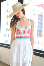 Load image into Gallery viewer, Tropical Crochet Top Jumpsuit
