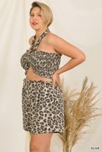 Load image into Gallery viewer, Curvy Olive Leopard Two Piece Set
