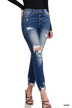 Load image into Gallery viewer, Zenana Distressed Dark Ankle Skinny Jeans
