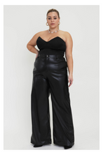 Load image into Gallery viewer, Curvy Wide Leg Leather Pants
