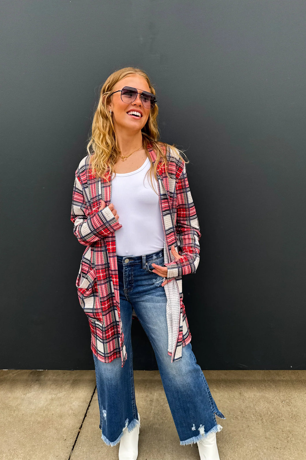 Holiday Plaid Cardigan