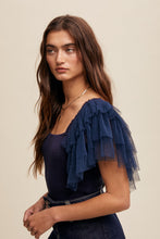 Load image into Gallery viewer, The Ruffled Peacock Bodysuit
