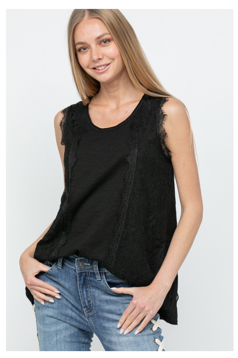 Vintage Lace Tank – VGB Boutique - Main Image