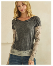 Load image into Gallery viewer, Camouflage Print Mix Layered Look Pull Over
