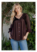 Load image into Gallery viewer, Vintage Bohemian Patchwork Velvet Top
