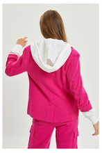 Load image into Gallery viewer, Hot Pink Hooded Blazer
