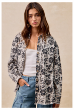 Load image into Gallery viewer, Black Floral Shacket
