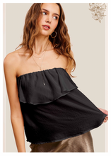 Load image into Gallery viewer, Satin Ruffle Strapless Top
