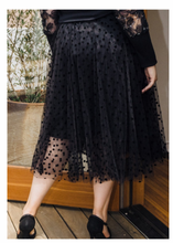 Load image into Gallery viewer, Dots on Tulle Skirt
