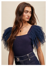 Load image into Gallery viewer, The Ruffled Peacock Bodysuit
