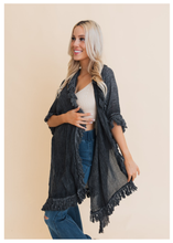 Load image into Gallery viewer, Sun-Bleached Charcoal Kimono
