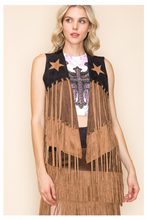 Load image into Gallery viewer, Stars &amp; Fringe Vest
