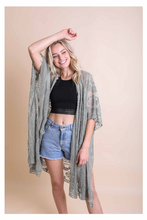 Load image into Gallery viewer, Floral Mesh Kimono

