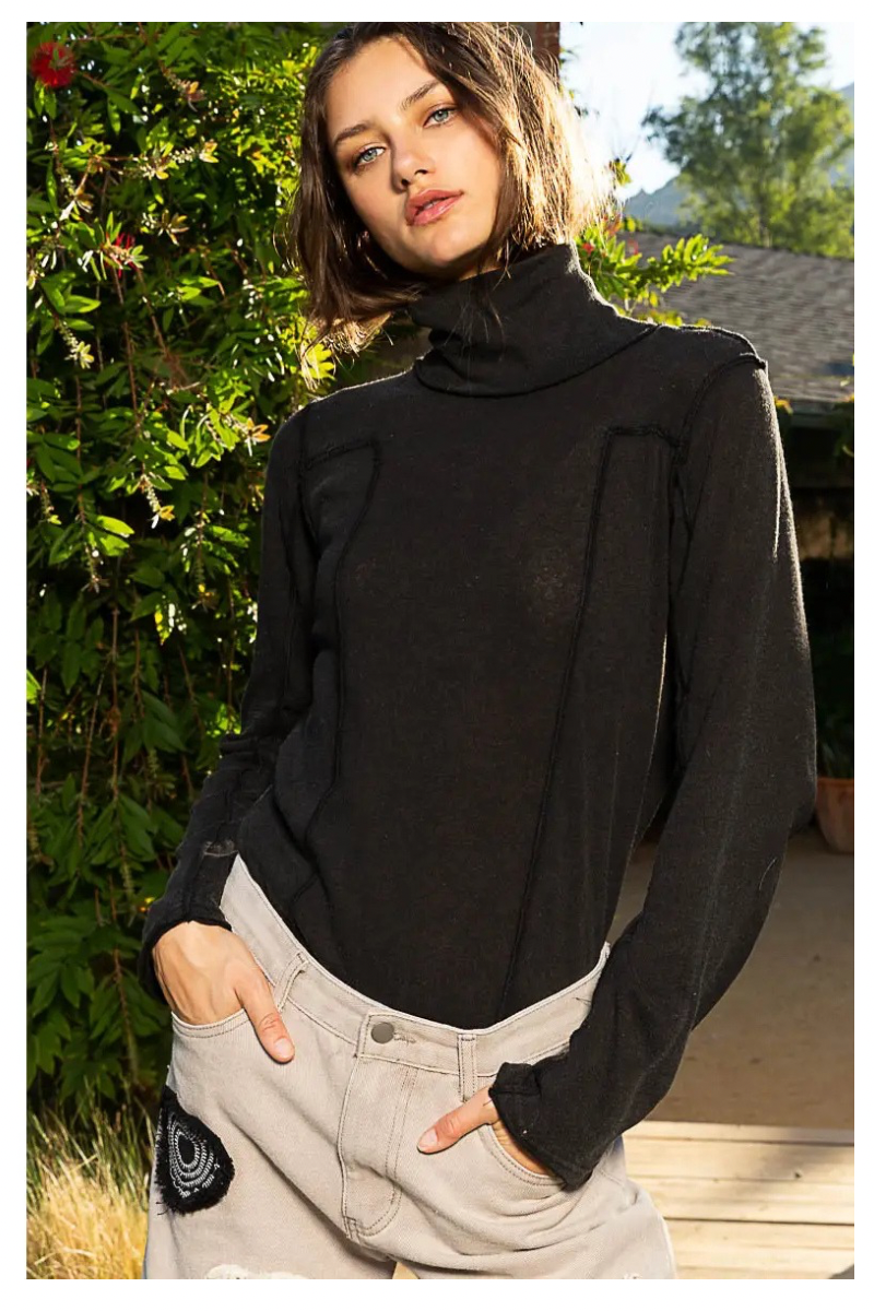 Night Chill Mock Neck Bodysuit