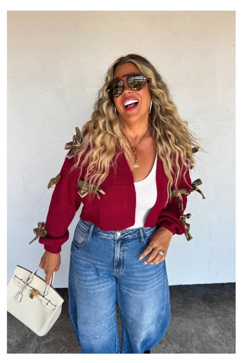 Bow Knit Cardigan