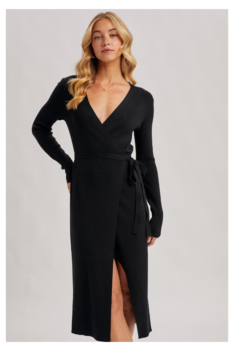 Sweater Wrap Dress M Sweater Wrap Dress M
