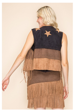 Load image into Gallery viewer, Stars &amp; Fringe Vest
