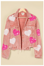 Load image into Gallery viewer, Corduroy Cupid &amp; Hearts Jacket
