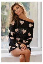 Load image into Gallery viewer, Be Mine Distressed Sweater
