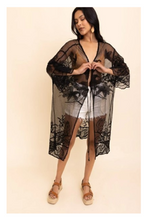 Load image into Gallery viewer, Black Lace Kimono
