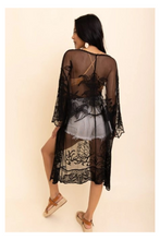 Load image into Gallery viewer, Black Lace Kimono
