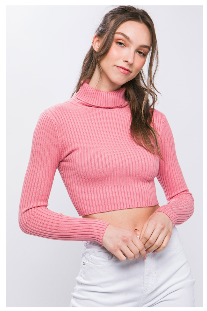 Cropped Pink Sweater