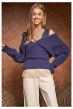 Load image into Gallery viewer, Forget Me Not Blue Lace Sweater

