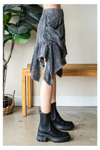 Load image into Gallery viewer, Cargo Skirt with Asymmetrical Hem
