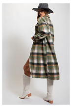 Load image into Gallery viewer, Curvy Olive Plaid Shacket
