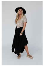 Load image into Gallery viewer, Black Boho Skirt
