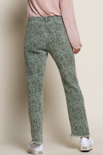 Load image into Gallery viewer, Jungle Green Distressed Leopard Pants
