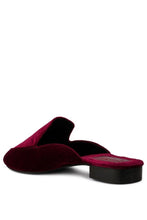 Load image into Gallery viewer, Burgundy Velvet Mules
