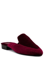 Load image into Gallery viewer, Burgundy Velvet Mules
